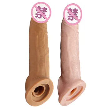 Pagarināt Sabiezēt Dildo Dzimumlocekļa Uzmava Pieaugušo Seksa Rotaļlietas Sieviete Vīrietis Erotiska Seksa Rotaļlietu Veikals Pāriem Anālais Maksts Klitora Stimulators