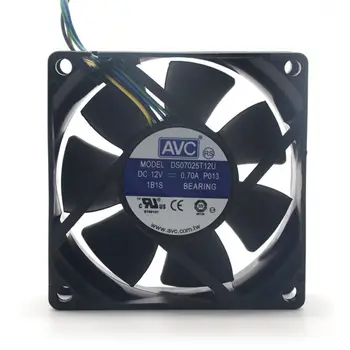 Par AVC DS07025T12U 70mm 7025 DC 12V 0.7 4 -pin PWM cpu pc gadījumā dzesēšanas ventilators