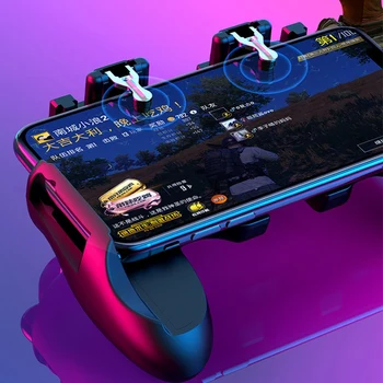 Par H6 PUBG Spēle Kontrolieris Gamepad Dzesēšanas Ventilatoru Metāla Mēlīti Kursorsviru, iPhone vai Android Mobilā Tālruņa