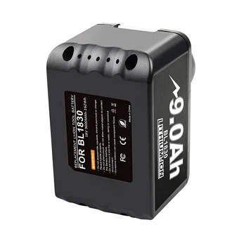 Par MAKITA BL1830 18V 9.A uzlādējams akumulators 9000mah litija-jonu akumulatoru nomaiņa akumulatora BL1880 BL1860 BL1850 BL1860B L70