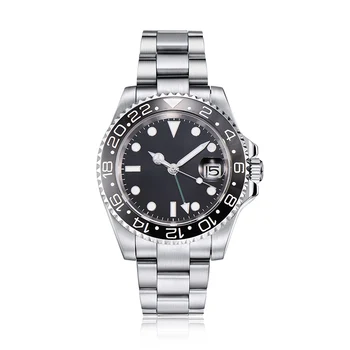 Parnis 40mm Mehāniskās Vīriešu Pulksteņi GMT Sapphire Kristāla Automātiskā Diver Vīriešu Skatīties Pulksteni mecanique automatique hommes montre