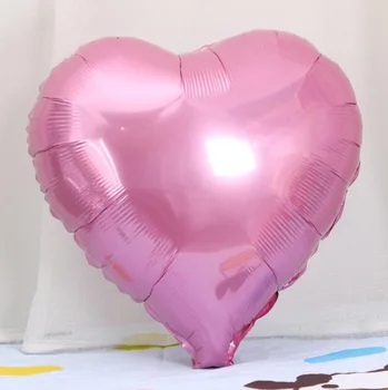 Pastelis Sirds Baloni 20pcs Rozā Valentīna Diena Sirds Formas Rotājumi Rose Gold Mylar Folija Balona Komplekts