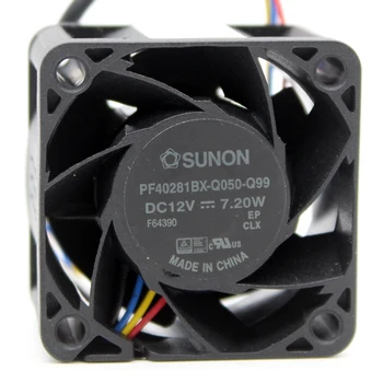 Pavisam jaunu oriģinālu PF40281BX-Q050-Q99 4cm 4028 12V 7.20 W servera jauda dzesēšanas ventilators