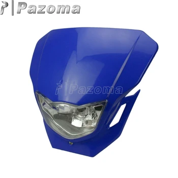 Pazoma Zilā Netīrumi Velosipēds Off Road Lukturis Galvas Gaismas Motociklu Universālā Lukturu par Yamaha YZ TTR WR XT 125 250 450 600 250F