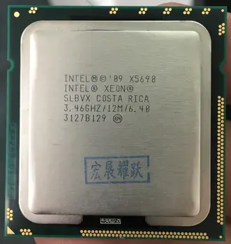 PC Intel Xeon Procesors X5690 Sešiem galvenajiem LGA1366 Servera CPU darba pareizi Servera Procesors