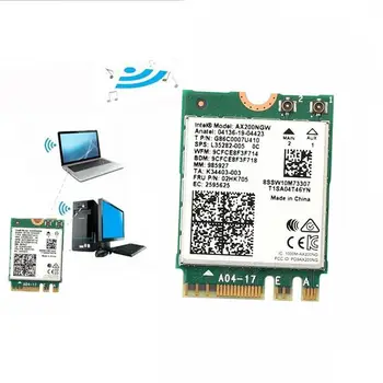 PC Klēpjdators M. 2 NGFF Bezvadu tīkla Karte Intel AX200, WiFi, Bluetooth 6 Piegādi Vairumtirdzniecības Rūpnīcas 802.11 ax 5.1 Karte