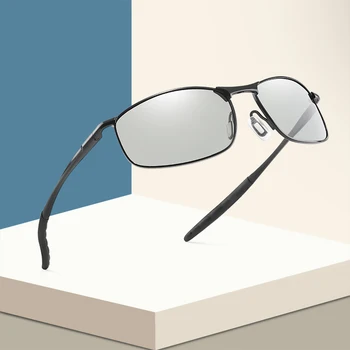 Photochromic Zīmola Dizaineru Saulesbrilles Vīriešiem Polarizētās lēcas Hameleonu Brilles Vīriešu Mainīt Krāsu, Saules Brilles Braukšanas Brilles UV400
