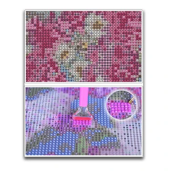 Pilnu Kvadrātveida/Apaļā Dimanta urbšanas krāsošana 5D DIY Dimanta izšuvumi krustdūrienā lotus mozaīkas Rhinestone