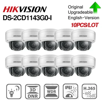 Pirms pārdošanas Hikvision DS-2CD1143G0-es POE Videonovērošanas 4MP Tīkla Dome Kamera 30M IS IP67 IK10 H. 265 slots 10pcs/daudz
