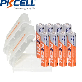 PKCELL 1.6 V NI-ZN 8PCS AA baterijas 2500MWH un 8PCS 900MWH AAA Uzlādējamās Baterijas Bateria Baterias ar 4GAB Akumulatora Turiet Gadījumā