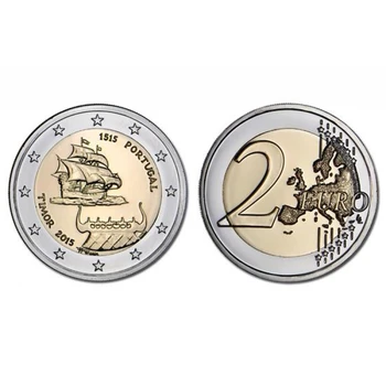 Portugāle. gadam 500. Gadadienai Atklāšana austrumtimorā 2 Euro Reālo Oriģinālu Monētu Taisnība Eiro Vākšana Piemiņas Monētu Unc