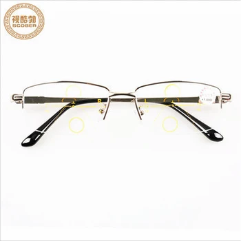 Progresējoša multifokāla lasīšanas brilles vīriešiem smart zoom titāna lasīšanas brilles sievietēm tālu pie redzes anti-zilā presbyopic brilles