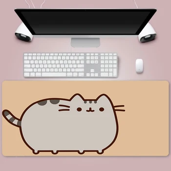 Pusheen Kaķis datora peles paliktnis 70x30cm spēļu peles paliktnis spēlētājs, lai klaviatūras portatīvo datoru peles paklāji