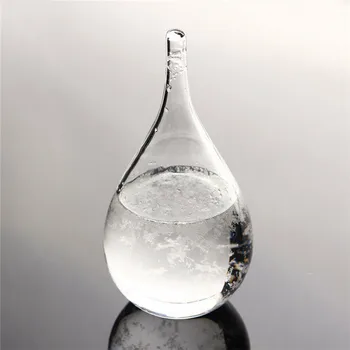 Pārredzamā Laika Prognoze Kristāla Ūdens Piliens Forma Vētra Stikla Home Deco Dāvanu rop-Ūdens Formas Vētra Pudeli Laika Prognoze