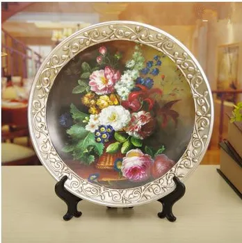 Radošā eļļas glezna plāksnes, Eiropas dekoratīvie vintage dekoratīvās keramikas plāksnes, mājā, birojā, restorāns apdare amatniecības
