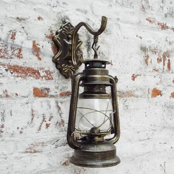 Retro Rūpniecības Sienas Lampas Vintage Stikla Petrolejas Spuldzes E27 rūsas Bēniņi Gaismas Pārklājumu, Iekštelpu Apgaismojums Mājas guļamistaba Dekorēšana