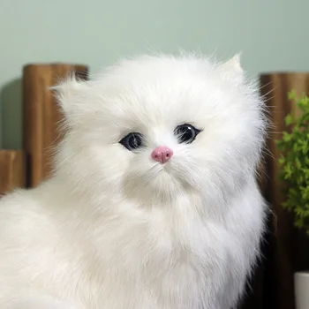 Roku Darbs Simulācijas Persiešu Kaķis Plīša Rotaļlietas Dzīvnieku Amatniecības Telpu Dekorēšana Fotogrāfija Aksesuārus Dzimšanas Dienas Dāvana Meitenēm