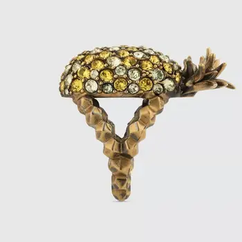 Rongho Dizains Baroka Vintage Pērles Ananāsu Gredzeni Sieviešu Modes Rotaslietas, Zelta Paziņojumu Gredzenu Augļu Bijoux 2020