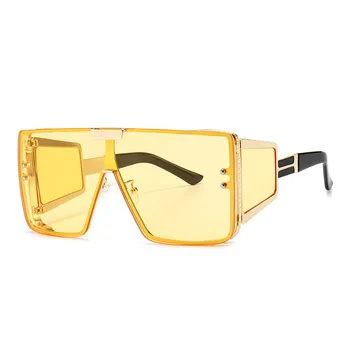 RunBird Lielizmēra Kvadrātveida Saulesbrilles Sieviešu Personlity Modes Sexy Brown Tonētu Krāsu Objektīvs UV400 Retro Dāmas, Saules Brilles 5512