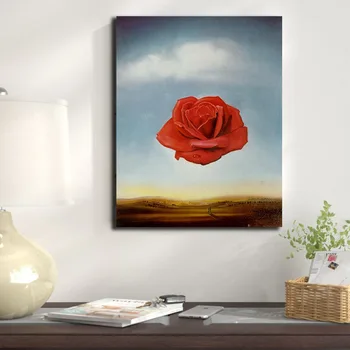 Salvador Dali Meditācijas Rožu Ziedu Audekls Gleznošanai Plakāti un Izdrukas Sienas Pop Art Attēlu, viesistaba, Mājas Apdare Cuadros