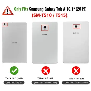 Samsung Galaxy Tab 10.1 2019 Gadījumā SM-T510/T515 Hybird Bruņas Bērniem Drošu 3 in 1 Gumijas Grūti PC Pilna Ķermeņa Tablete Lietu Vāku