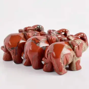 Sarkanā jašma zilonis akmeņi un kristāli, dziedniecība cirsts akmens dzīvniekiem reiki mājas apdare