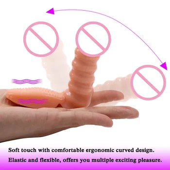Seksa Rotaļlietas, Mīksta, Elastīga TPE Silikona Pirkstu Vibratori Klitora Stimulācija Vibrējošu Birstīti G Spot Masāža Vibrators Pieaugušo zāles