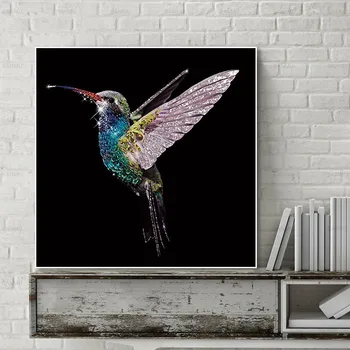 Sienas mākslas audekls gleznošanai Dzīvnieku plakātu un drukas putnu attēlu krāsošana augu sienas, attēlus dzīvojamā istaba bezrāmju Spāre