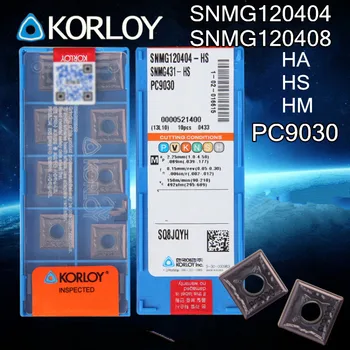 SNMG120404 SNMG120408 HS HA HM-PC9030 10pcs/set KORLOY Karbīda ielikt Apstrāde: nerūsējošā tērauda Bezmaksas piegāde