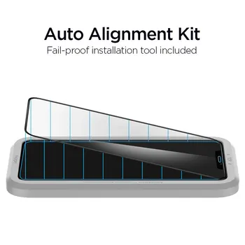 Spigen AlignMaster iPhone 11 Pro / iPhone Xs / X Rūdīta Stikla Ekrāna Aizsargs Pilnīgu Pārklājumu Black (1 Gab.)