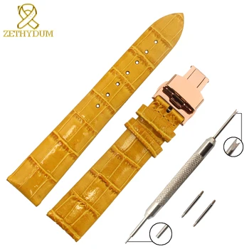 Spīdums Light ādas pulksteņu siksniņas 18mm 20mm 22mm bambusa graudu watchband rokassprādze rokas pulksteņi band