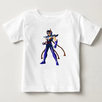 Stilīgs zēnu Saint Seiya Bruņinieki, Zodiaka T Krekls Tīras Kokvilnas Retro Tshirt bērniem vasarā Tshirt bērnu zēnu t-krekls