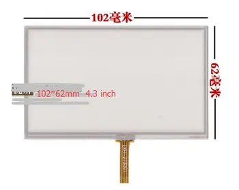 Super vispārēja maza 4.3 touch screen 102* 62mm mp4 mp5 rokrakstā ekrānā stikla