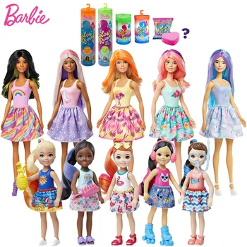 Sākotnējā Barbie Krāsu Atklāj Blind Lodziņā Barbie Lelles ar Piederumiem, Apģērbu, Rotaļlietas Meitenēm Bjd Lelles DIY Ūdens Pārsteigums Juguetes