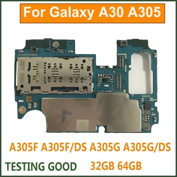 Sākotnējā Mātesplati par Samsung Galaxy A30 A305 A305F A305F/DS A305G/DS Atslēgt pamatplate (mainboard 32GB 64GB Loģikas Plates
