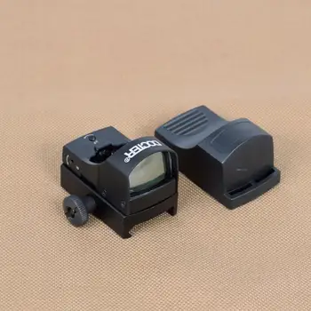 Taktiskā DOCTER Mini Sarkano/Zaļo Punktu Redzes Reflekss Hologrāfiskā Dot Aktuāli Airsoft Šautene Jomu 20mm Rail Mount Medībām