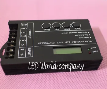 TC420 Laiks programmējams RGB LED Kontrolieris DC12V-24V 5Channel Laika LED reostats Kopējās Produkcijas 20A Kopējo Anoda ar USB Vadu