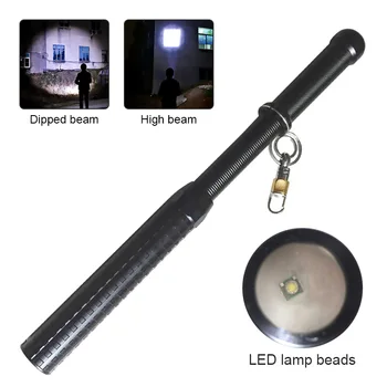 Teleskopiskie Self Defense Lukturīti Portatīvo Zoomable Q5 LED Lukturi Regulējams 3 Režīmi Kempings Drošības Stick Lāpu Lampas