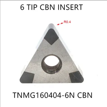Tnmg160404 Cietā CBN ielikt tnga160404 Ārējais pagrieziena rīks asmens PCBN Cieta Metāla Materiāls Tērauda Apstrāde CNC Urbšanas instruments