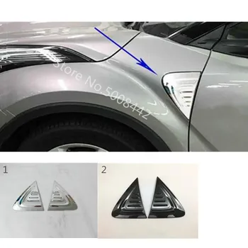 Toyota C-HR CHR 2017 2018 2019 2020 Auto Sānu Gaismas Fender Rāmis, ABS Chrome/Oglekļa Šķiedras Stick ABS Chrome Vāciņš Melns Panelis