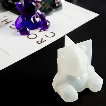 Trīsdimensiju lācis unicorn kaķis silikona veidnē DIY pelējuma rotaslietas, aksesuāri dekoratīvie rīki