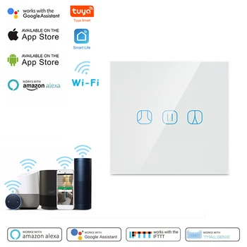 Tuya Smart Dzīvē ES WiFi Rullo žalūziju Aizkaru Slēdzis Elektriskie, Motorizētie Žalūzijas Ar Balss Kontroles Google Home Aelxa Echo