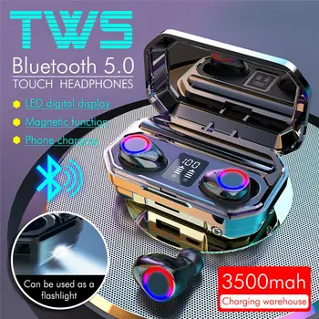Tws Bluetooth Austiņas Touch Kontroli LED Ar Mikrofonu Sporta Ūdensizturīgs Austiņas Earbuds BT21 Bezvadu Austiņas
