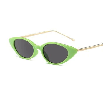 Unikālo Cat Eye Saulesbrilles Sieviešu Plānas Bruņurupuča aizsardzība Brilles Mazo Briļļu Modes Metāla Melnās Saulesbrilles Sievietēm, Gudrs, Seksīgs Toņos UV400