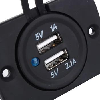Universālā Dual USB Automašīnas piepīpētāja Ligzdas Sadalītājs 12V Mobilephone Lādētāju Ūdensizturīgs Barošanas Adapteri Kontaktligzdu