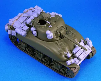 Unpainted Komplekts 1/35 M4A1 Sherman Glabāšanas komplekts, neietver tvertne attēls Vēsturiskais Attēls Sveķu Komplekts