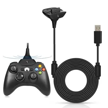 USB Uzlādes Kabelis Vadu Nomaiņa Lādētāja Bezvadu Spēļu Kontrolieris Gamepad Kursorsviru Lādētāja Kabeli spēle, kabeļi Xbox 360