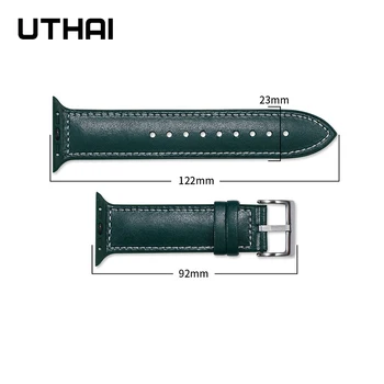 UTHAI P49 Watchbands ForApple Skatīties Joslas Silikona Ādas Siksnu iwatch1 / 2/3/4/5