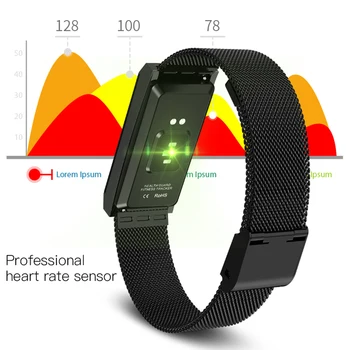 Valkājamas Ierīces, fitnesa rokassprādze/tracker asins spiediena mērīšana smart joslā gps/ip68 24 stundas sirdsdarbības ātruma monitors, dinamiska UI