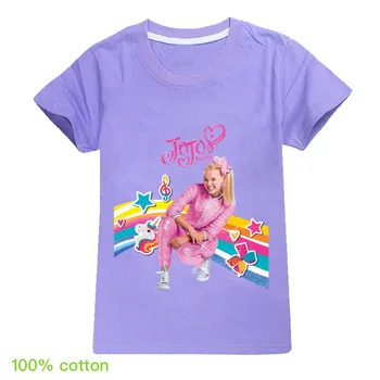Vasaras 3-12 Gadu Meiteņu T krekls JoJo Siwa Drukāšanas Apģērbs Bērniem